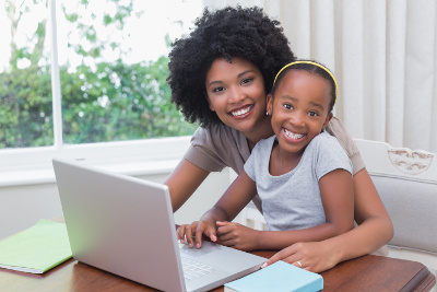 Teen girl studying
