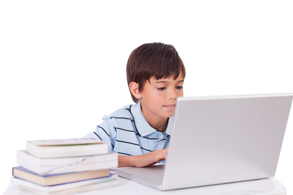 Boy studying
